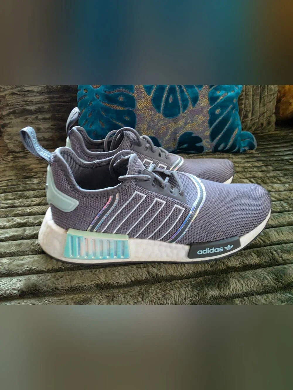 Adidas NMD_R1 Gray Iridescent Sneakers Women’s Size 7.5